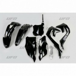 Kit plastiques UFO 450 KXF 2019 à 2023 Noir