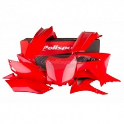 Kit plastiques Polisport 250 CRF 2014 à 2017 / 450 CRF 2013 à 2016 couleur rouge