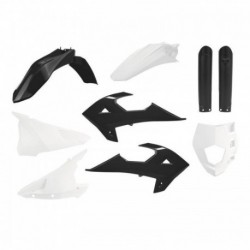 Kit plastiques Polisport 250 EC / 300 EC 2018 à 2020 / RIEJU MR couleur noir / blanc