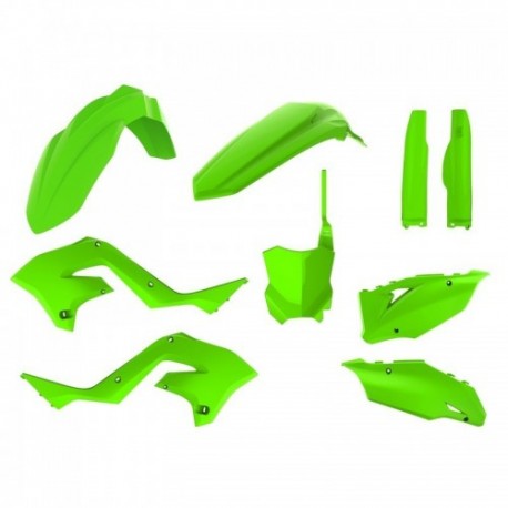 Kit plastiques Polisport 125 KX / 250 KX 2003 à 2008 Restyle couleur vert fluo Kit plastiques Polisport 125 KX / 250 KX 2003 à 2008 Restyle couleur vert fluo