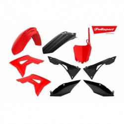 Kit plastiques Polisport 250 CRF 2018 à 2020 / 450 CRF 2017 à 2020 couleur rouge / noir