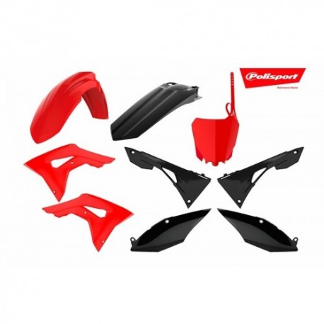 Kit plastiques Polisport 250 CRF 2018 à 2020 / 450 CRF 2017 à 2020 couleur rouge / noir Kit plastiques Polisport 250 CRF 2018 à 2020 / 450 CRF 2017 à 2020 couleur rouge / noir