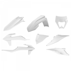 Kit plastiques Polisport KTM EXC / EXC-F 2020 à 2023 couleur blanc