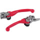 Paire de levier pivot incassables Polisport CR 2004 - couleur rouge