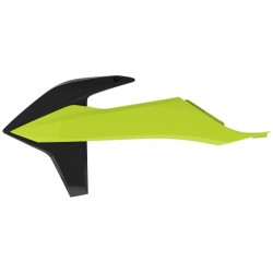 Paire d'ouïes de radiateurs Polisport SX / SXF 2019 à 2022 couleur jaune fluo