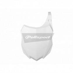 Plaque numéros avant Polisport 250 KXF 2013 à 2016 / 450 KXF 2013 à 2015 couleur blanc