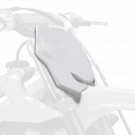Plaque numéros avant Polisport 250 RMZ 2019 à 2024 / 450 RMZ 2018 à 2024 couleur blanc
