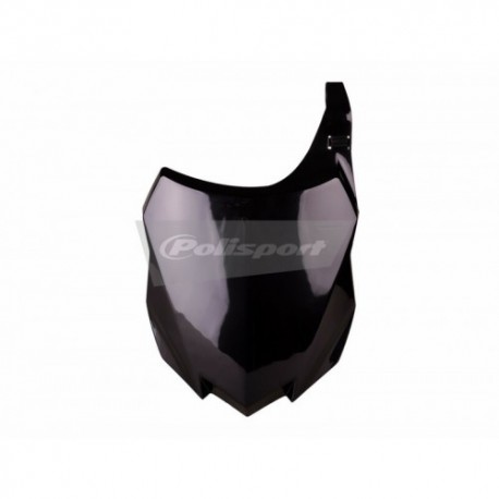 Plaque numéros avant Polisport 250 KXF 2013 à 2016 / 450 KXF 2013 à 2015 couleur noir