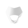 Face plastique de plaque phare nue Polisport GAS GAS 2021 à 2023 couleur blanc