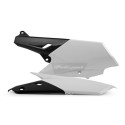 Plaques latérales numéros Polisport 250 YZF / 450 YZF 2014 à 2017 couleur noir blanc