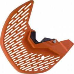 Protection de disque et talons de fourche Polisport couleur orange