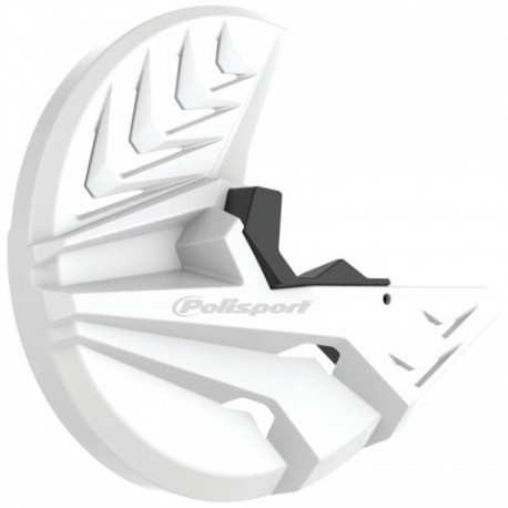 Protection de disque de frein et talon de fourche Polisport BETA RR couleur blanc