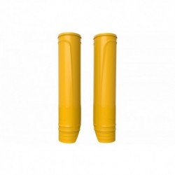 Protection de fourreaux de fourche Polisport couleur jaune