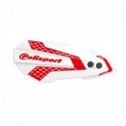 Protèges mains Polisport MX FLOW couleur blanc rouge