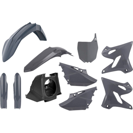 Kit plastiques Polisport 125 YZ / 250 YZ 2002 à 2021 Restyle avec boite à air couleur gris Kit plastiques Polisport 125 YZ / 250 YZ 2002 à 2021 Restyle avec boite à air couleur gris