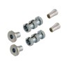 Entretoises pour guidon perces 16-18mm argent