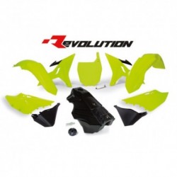 Kit plastiques Rtech Yamaha YZ Revolution FLUO J/N