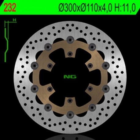 Disque de frein NG BRAKES rond flottant