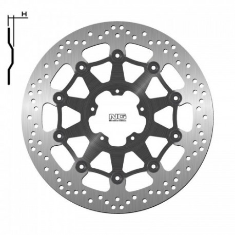 Disque de frein NG BRAKES rond flottant