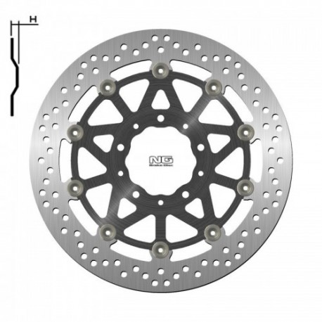 Disque de frein NG BRAKES rond flottant