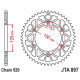 Couronne JT SPROCKETS aluminium ultra-light anti-boue SX SXF EXC EXCF / TC TE FC FE / MC MCF EC ECF 47 dents Noir