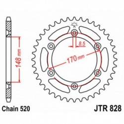 Couronne JT SPROCKETS JTR828 42 dents - pas de 520