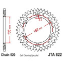 Couronne JT SPROCKETS aluminium ultra-light anti-boue SHERCO / BETA / GAS GAS - 2019 / HVA - 2014 49 dents Noir