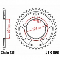 Couronne JT SPROCKETS JTR898 38 dents - pas de 525