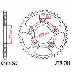 Couronne JT SPROCKETS JTR701 39 dents - pas de 520