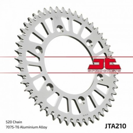 Couronne JT SPROCKETS aluminium ultra-light anti-boue HONDA CR CRF 46 dents Noir