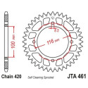 Couronne JT SPROCKETS aluminium ultra-light anti-boue 51 dents KAWASAKI Noir