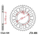 Couronne JT SPROCKETS aluminium ultra-light anti-boue 46 dents KAWASAKI / YAMAHA Noir