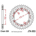 Couronne JT SPROCKETS aluminium ultra-light anti-boue YAMAHA YZ WR avant 1998 48 dents Noir