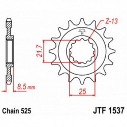 Pignon de transmission JT SPROCKETS JTF1537 15 dents - pas de 525