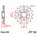 Pignon de transmission JT SPROCKETS JTF742 15 dents - pas de 520