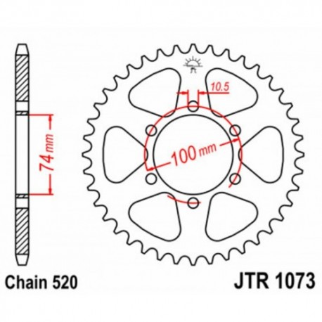 Couronne JT SPROCKETS JTR1073 46 dents - pas de 520