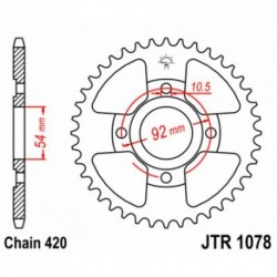 Couronne JT SPROCKETS JTR1078 47 dents - pas de 420