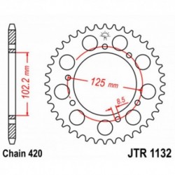 Couronne JT SPROCKETS JTR1132 53 dents - pas de 420