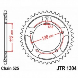 Couronne JT SPROCKETS JTR1304 41 dents - pas de 525