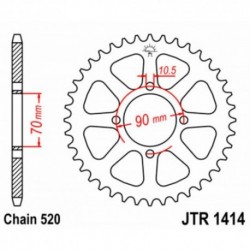 Couronne JT SPROCKETS JTR1414 43 dents - pas de 520 acier carbone C49