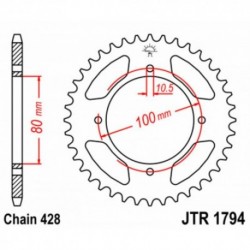 Couronne JT SPROCKETS JTR1794 45 dents - pas de 428