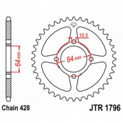 Couronne JT SPROCKETS JTR1796 51 dents - pas de 428