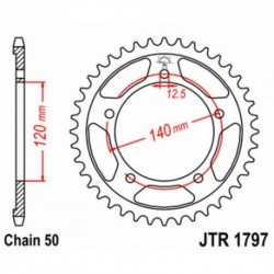 Couronne JT SPROCKETS JTR1797 41 dents - pas de 50