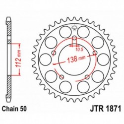 Couronne JT SPROCKETS JTR187148 dents - pas de 530