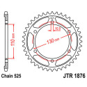 Couronne JT SPROCKETS JTR1876 44 dents - pas de 525 acier carbone C49