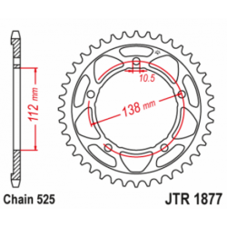 Couronne JT SPROCKETS JTR1877 41 dents - pas de 525