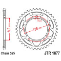 Couronne JT SPROCKETS aluminium ultra-light anti-boue 45 dents 525