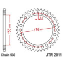 Couronne JT SPROCKETS JTR2011 44 dents - pas de 50 acier carbone C49