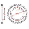 Couronne JT SPROCKETS JTR6 47 dents - pas de 525 acier carbone C49