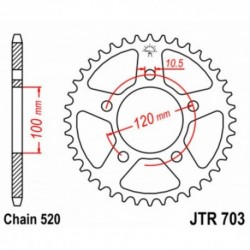 Couronne JT SPROCKETS JTR703 40 dents - pas de 520